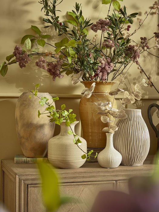 Glazed Urn Vase - Ochre