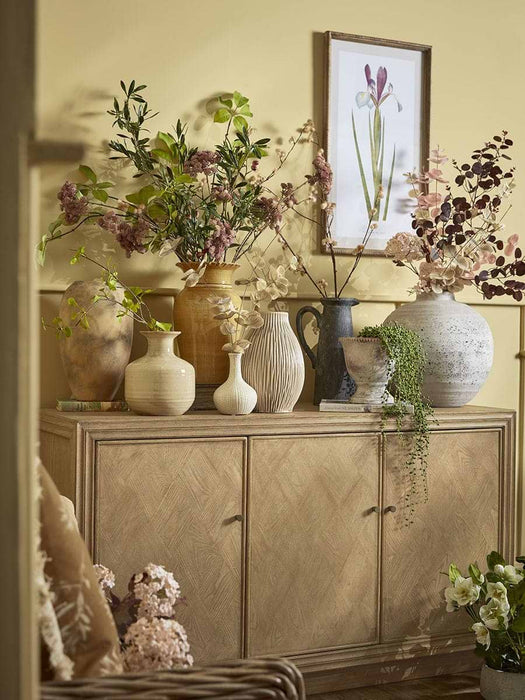 Glazed Urn Vase - Ochre