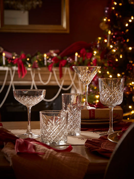Four Vintage Style Wine Glasses