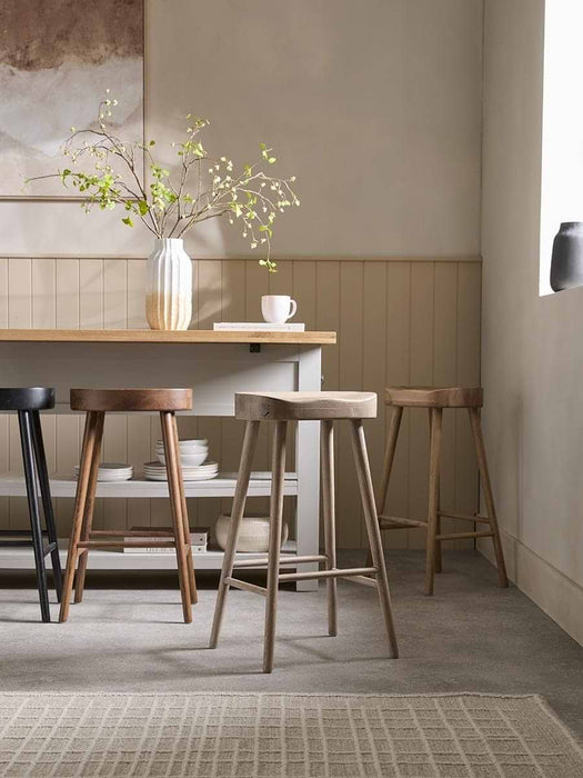 Weathered Oak Counter Stool - Greywash
