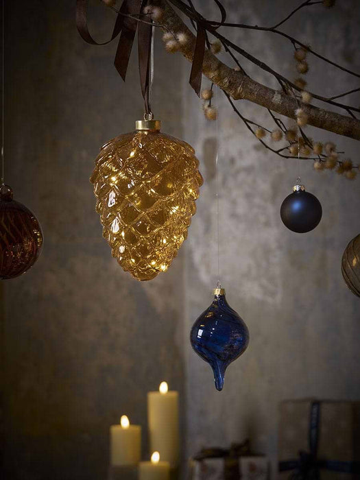 Four Swirl Glass Drops - Midnight