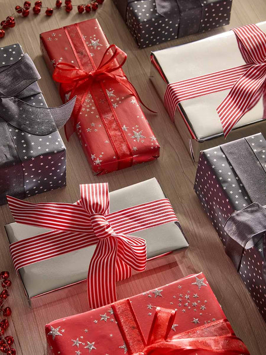 Mini Stars Wrapping Paper - Grey - 10m