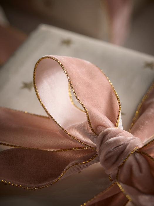 Velvet Ribbon - Rose & Gold 10m