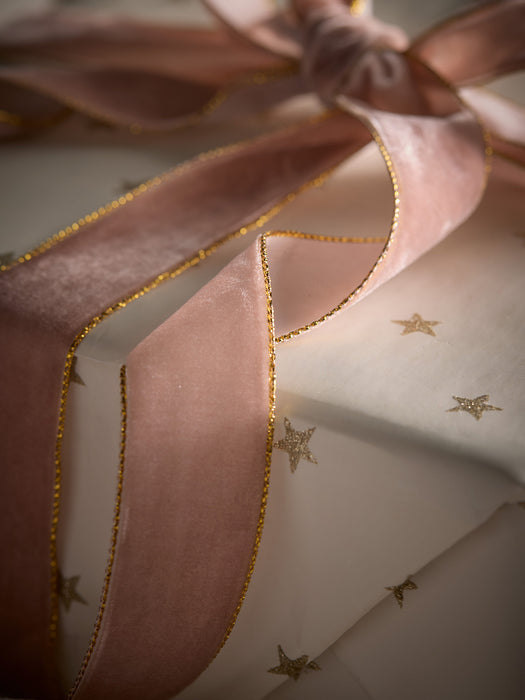 Velvet Ribbon - Rose & Gold 10m