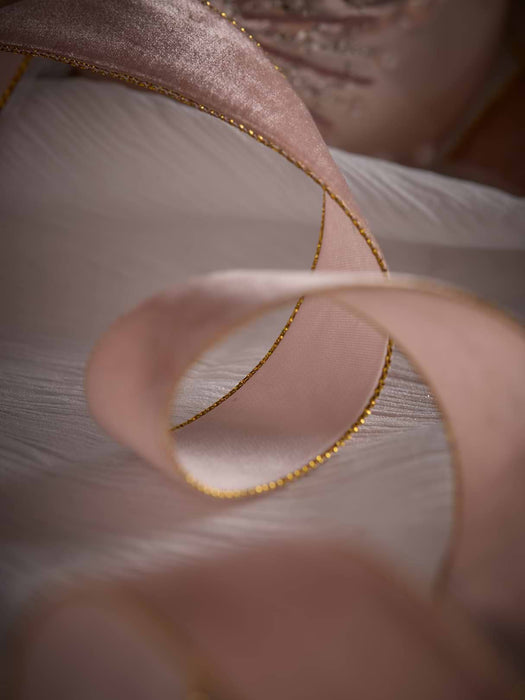 Velvet Ribbon - Rose & Gold 10m