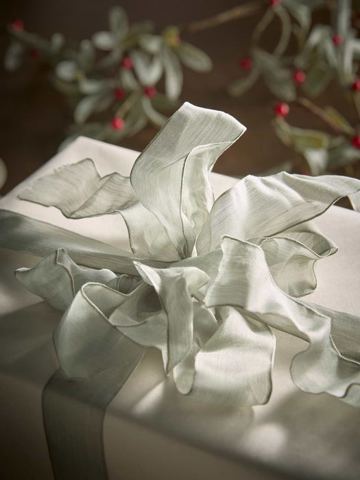 Voile Wired Ribbon - Soft Sage 20m