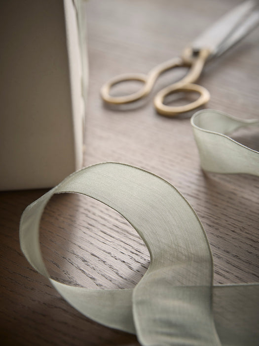 Voile Wired Ribbon - Soft Sage 20m