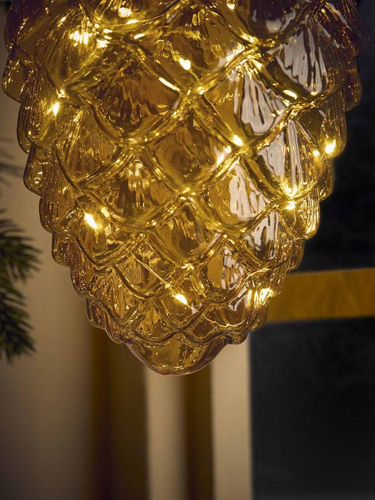 Oversized Light Up Glass Pinecone