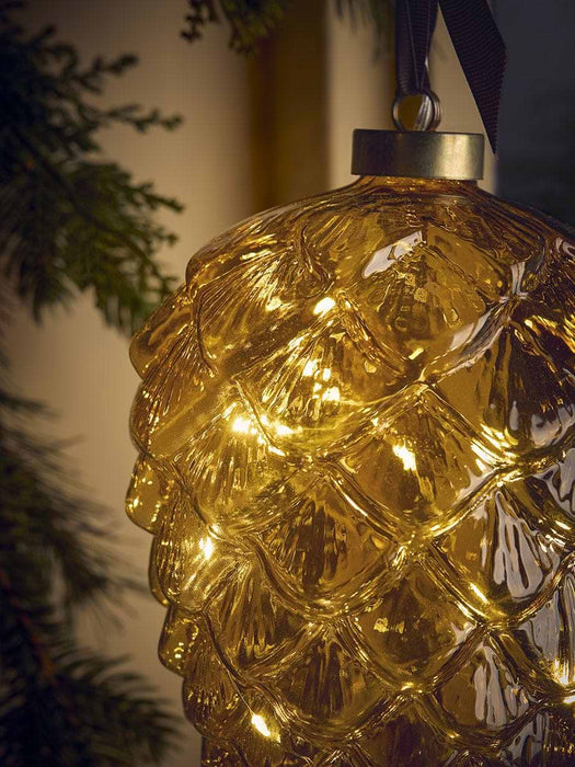 Oversized Light Up Glass Pinecone