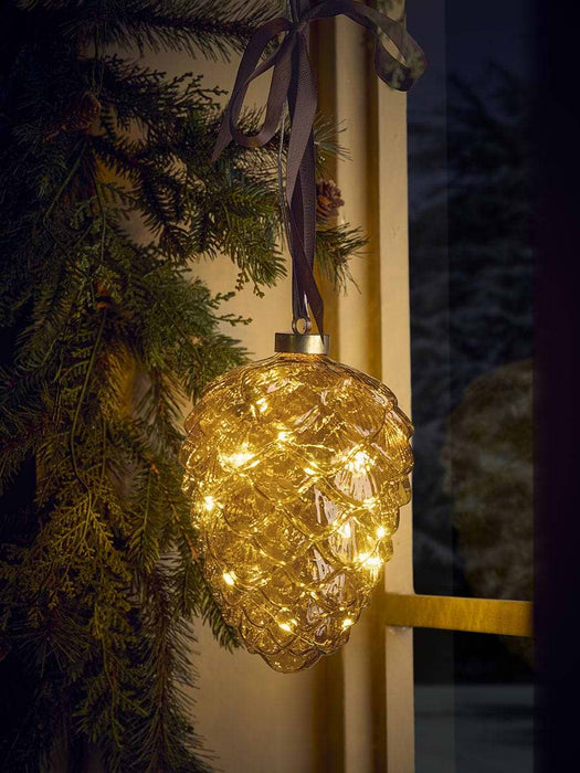 Oversized Light Up Glass Pinecone