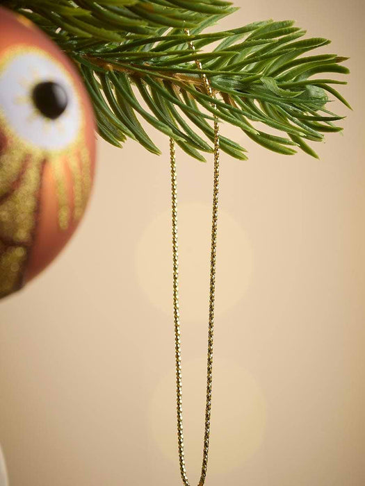 Twelve Miniature Owl Glass Baubles