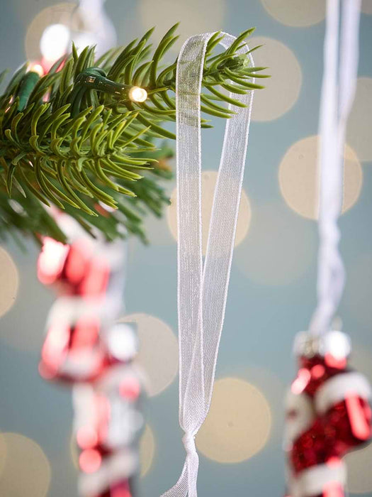 Twelve Miniature Glass Candy Cane Clusters