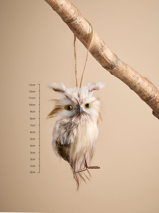 Four Large Feathered Hanging Owls