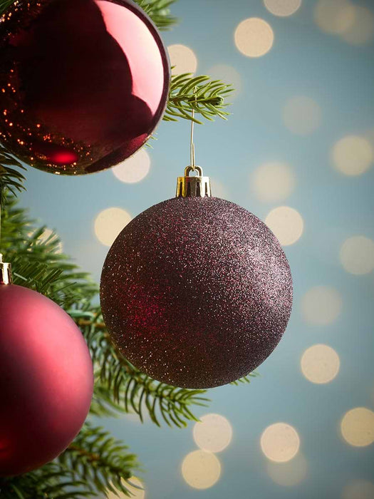 The Ultimate Shatterproof Bauble Selection Box - Berry Red