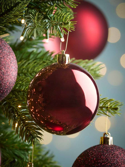 The Ultimate Shatterproof Bauble Selection Box - Berry Red