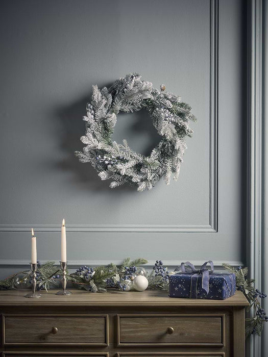 Snowy Faux Juniper & Pine Wreath