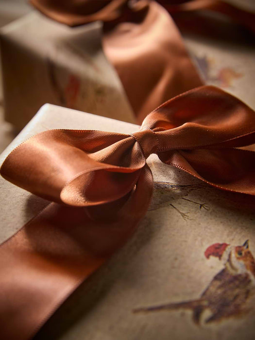 Twelve Satin Tree Bows - Clove