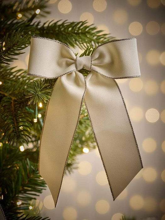 Twelve Golden Edged Grosgrain Tree Bows