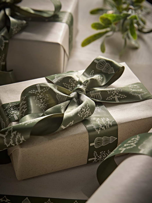Christmas Trees Satin Ribbon 15m