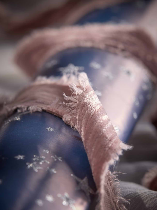 Frayed Edge Velvet Ribbon - Mauve 5m