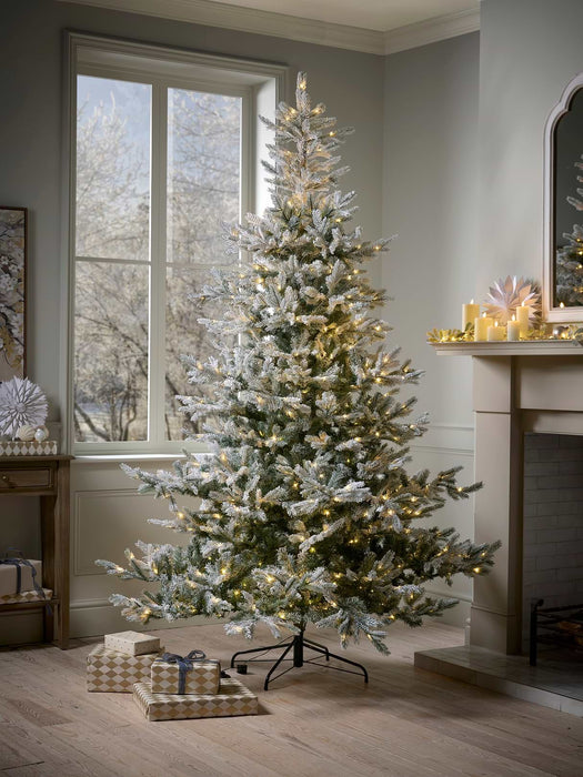 Snowy Bergen Spruce Pre-Lit Christmas Tree - 6ft