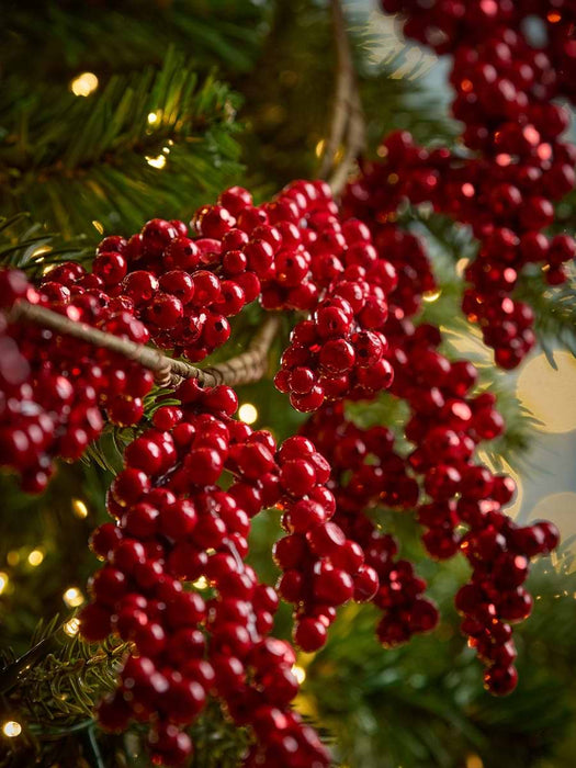 Glittered Red Berry Garland