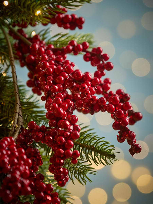 Glittered Red Berry Garland