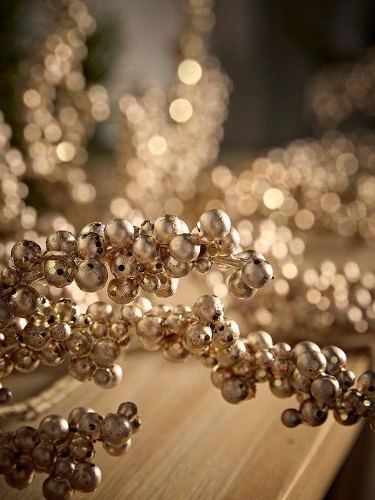 Glittered Champagne Berry Garland