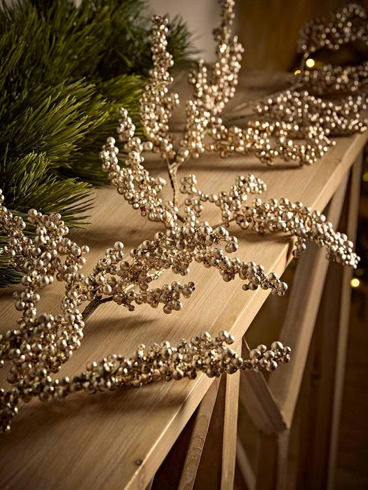 Glittered Champagne Berry Garland