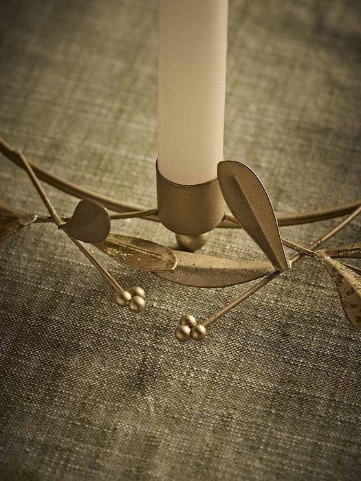 Golden Leaf Candle Holder