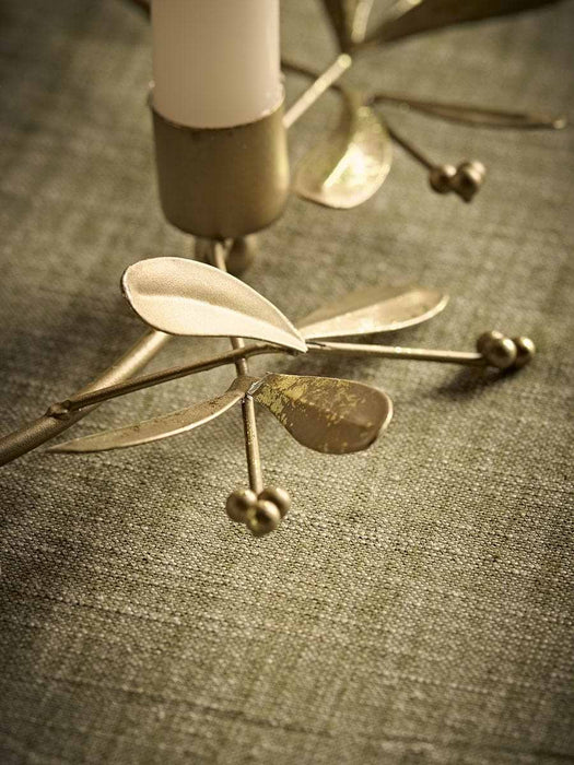 Golden Leaf Candle Holder
