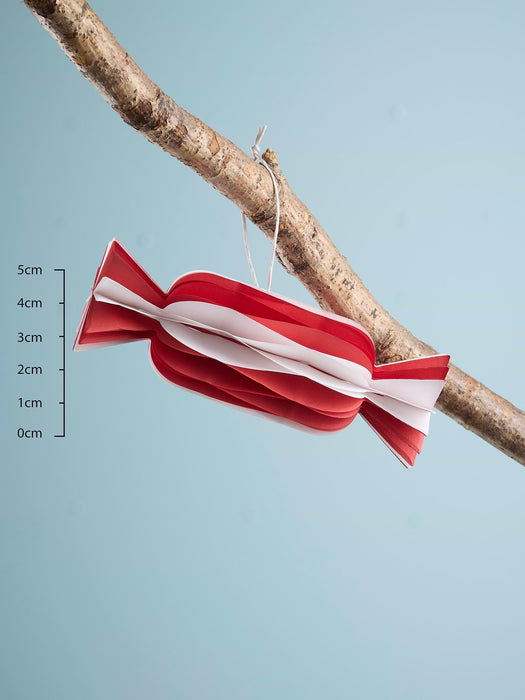 Six Candy Striped Paper Sweets - Medium