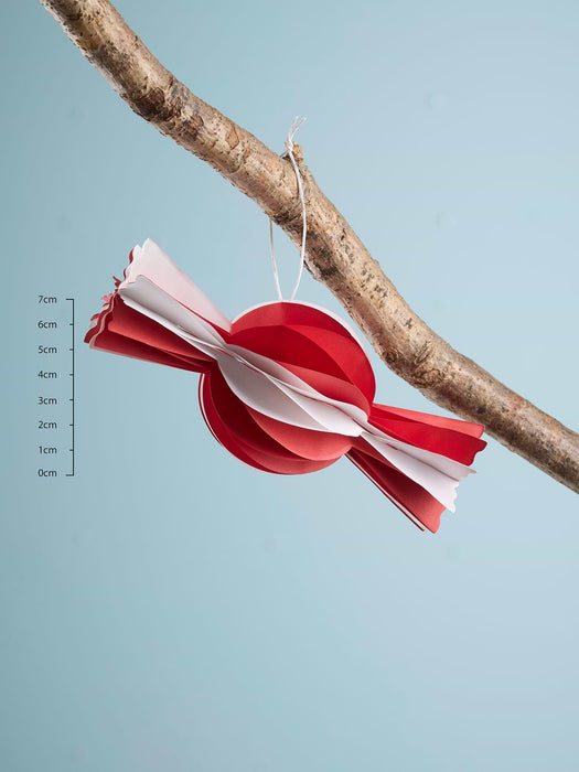 Six Candy Striped Paper Sweets - Medium