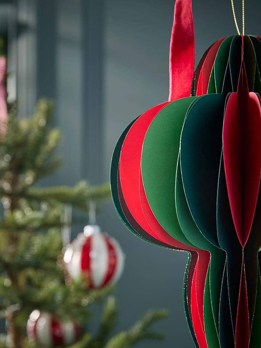 Supersized Striped Honeycomb Paper Drop - Multi