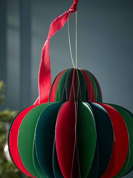 Supersized Striped Honeycomb Paper Drop - Multi