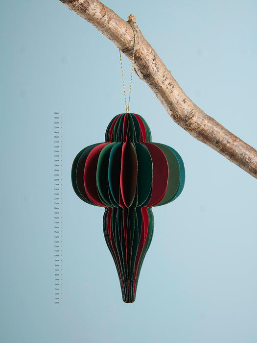 Supersized Striped Honeycomb Paper Drop - Multi