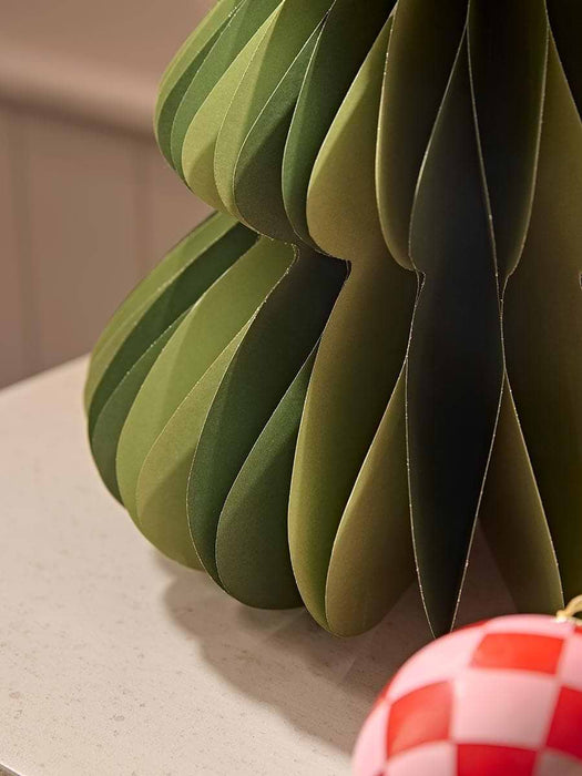 Supersized Striped Honeycomb Paper Tree - Green