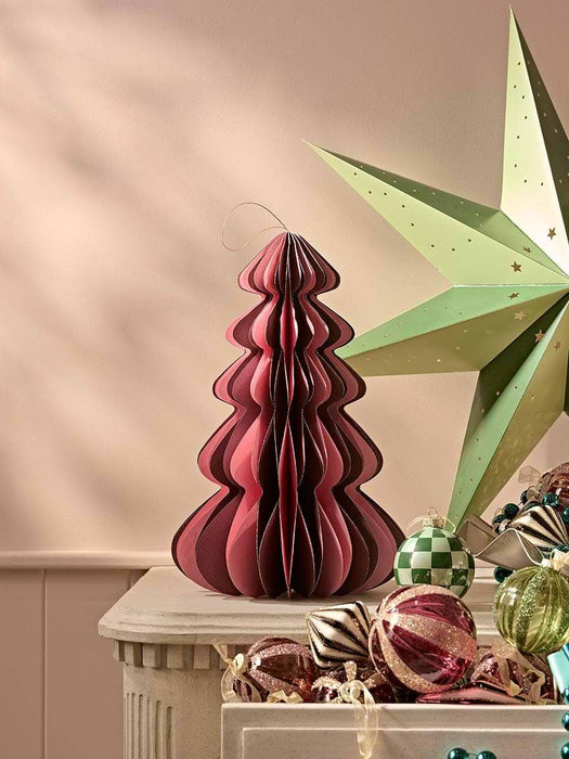 Supersized Striped Honeycomb Paper Tree - Pink