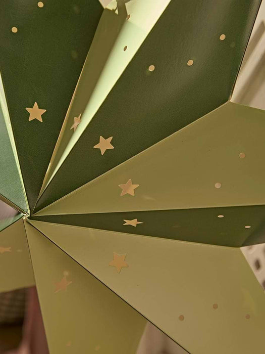 Striped Hanging Star - Green