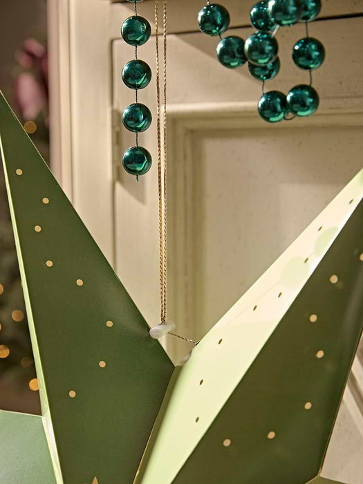 Striped Hanging Star - Green