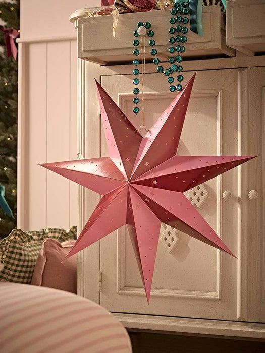 Striped Hanging Star - Pink