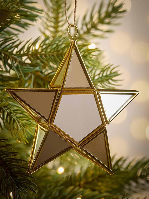 Four Handmade Hanging Glass Stars