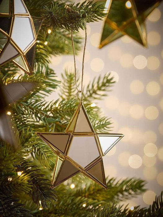 Four Handmade Hanging Glass Stars