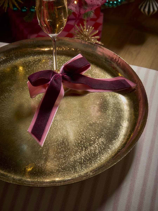 Gold Handmade Circular Tray - Large