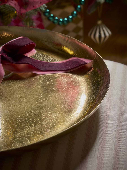 Gold Handmade Circular Tray - Large