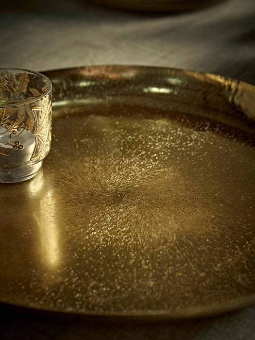 Gold Handmade Circular Tray - Medium