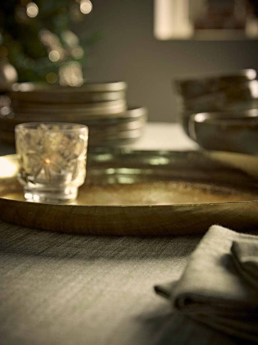 Gold Handmade Circular Tray - Medium