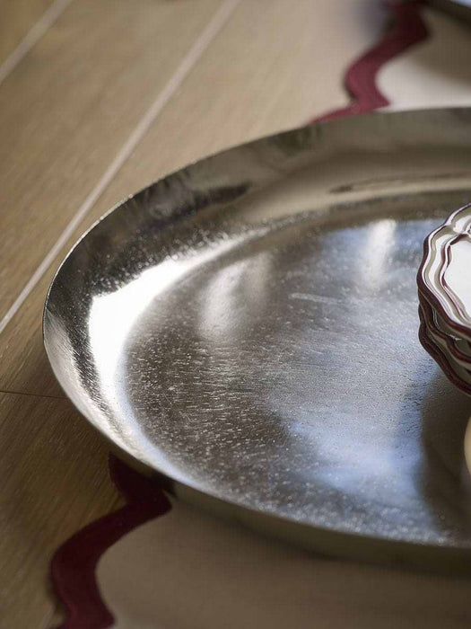 Silver Handmade Circular Tray - Large