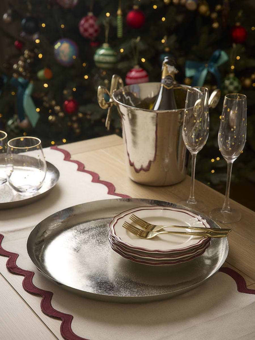 Silver Handmade Circular Tray - Large