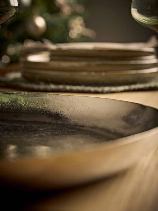 Silver Handmade Circular Tray - Medium